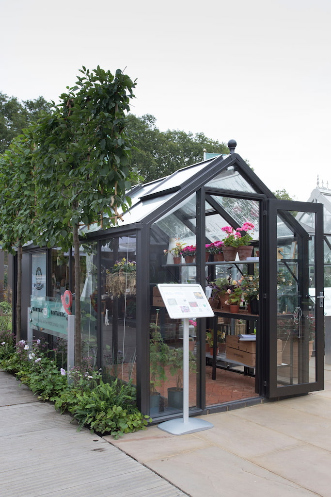 The 'Grow and Store' Hartley Botanic Greenhouse with pleached trees