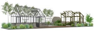 The Calm and Wellbeing Garden CAD image for RHS Chelsea Flower Show 2022