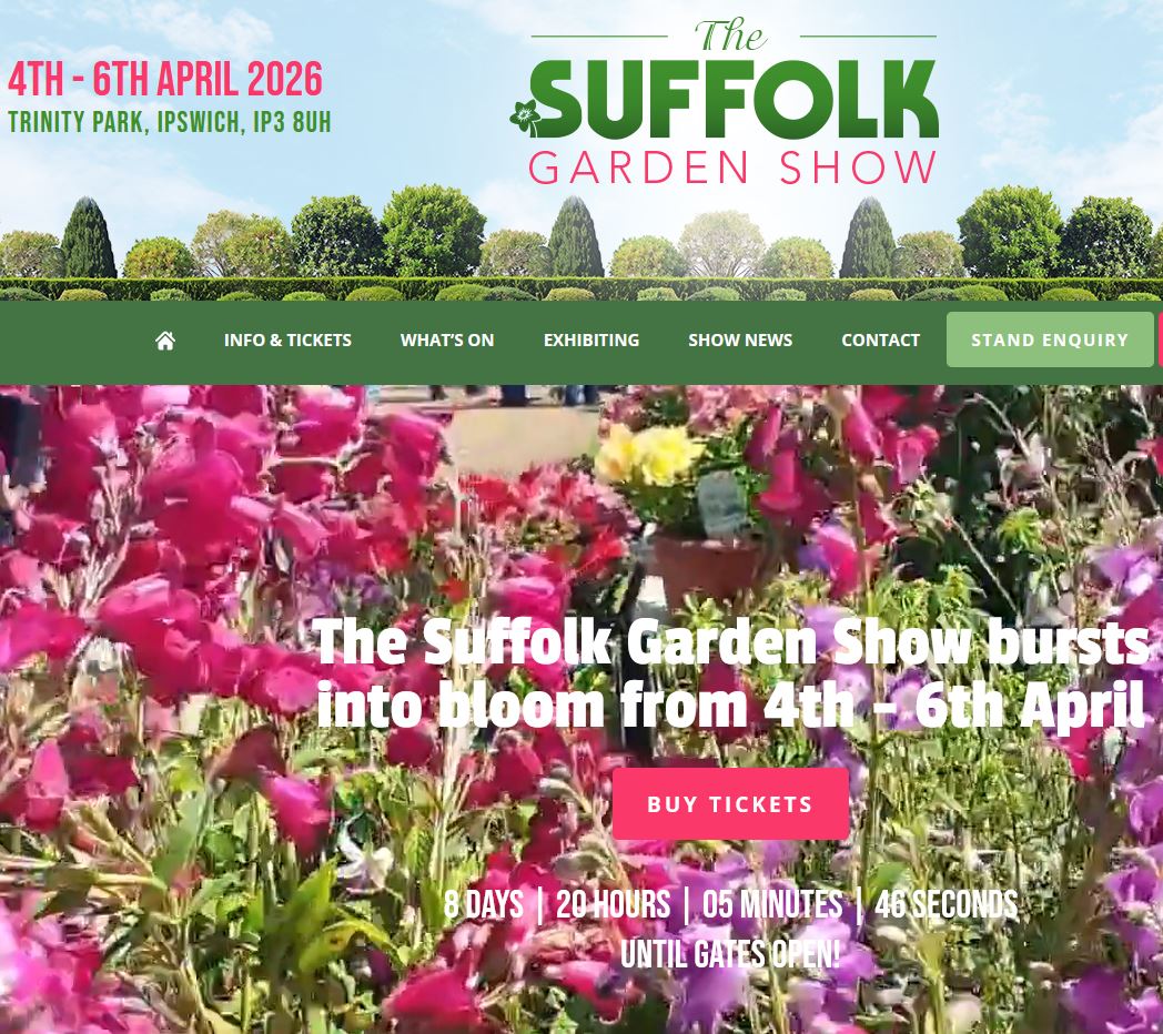 The Suffolk Garden Show bursts into bloom from 4th - 6th April
